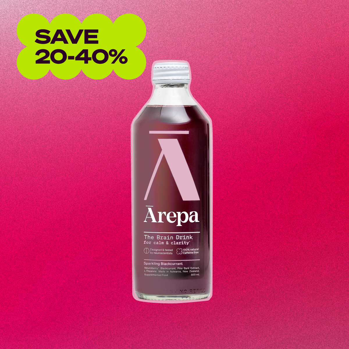 SALE - The Brain Drink for Calm & Clarity - Sparkling Blackcurrant